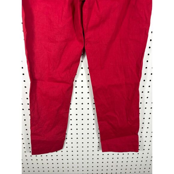 Theory Treeca pull on cherry good crunch pants size 4 - Picture 6 of 10